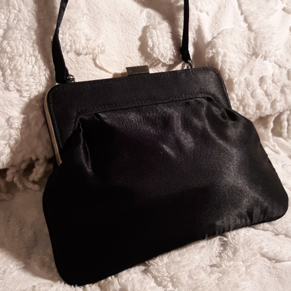 Sasha Satin Clutch with Short Handle